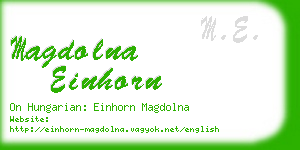 magdolna einhorn business card
